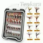 24x Fly Fishing Lures Artificial Lures Bass Fishing Lures with Hooks for