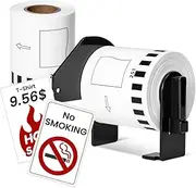 2 Rolls 62 mm x 15.24 m Continuous Labels Compatible Brother DK-22251 DK22251 Self-Adhesive Paper Labels for Brother QL-800, QL-810W, QL-820NWB Labeling Machines, Red/Black on White