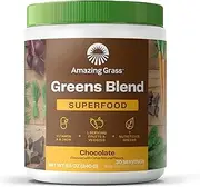 Amazing Grass Green Superfood: Organic Wheat Grass and 7 Super Greens Powder, 2 servings of Fruits & Veggies per scoop, Chocolate Flavor, 30 Servings