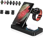 SEWACC Wireless Charging Pad for Multi-Function Charging Stand with Led Light Magnetic Coil