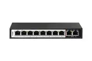 D-Link 10-Port 10/100Mbps PoE Switch with 8 Long Reach PoE Ports and 2 Uplink Ports (DES-F1010P-E)