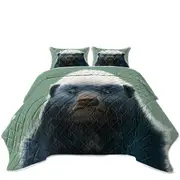 Cute Animal Art Honey Badger Coverlet