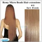 24"Indian Human Micro Beads I Tip Hair Extension 25g Double Drawn #10 Dark Blond