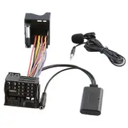 Car Bluetooth 5.0 Aux Cable Microphone Handsfree Mobile Phone Free Calling Adapter for 6000 CD Ford Mondeo Focus Fiesta Black