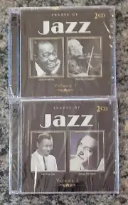 Shades Of Jazz Volume 1 & 2 CD Armstrong Grappelli King Cole Reinhardt 4-CD's