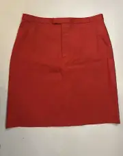 NEW Banana Republic Skirt Womens 6 Red Pencil Mini Zipper