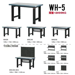 ！需自行組裝！【樹德】 WB高荷重型工作桌 WH5I+W20 鐵桌 工作台 工廠 重型工業 工具桌 辦公桌 工作站