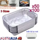 Bulk Aluminium Foil Tray BBQ Disposable Food Containers Takeaway Box Oven Baking