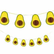 Avocado Garland With Honeycomb, Party Decor, 1 Piece