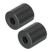 Mic Stand Adapter 1/4 to M6 Female Camera Screw Thread Adapter Black 2 Pack