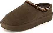 [CUSHIONAIRE] Keto Womens Slippers Slip-On Suede Mule Slipper - Cozy & Stylish, Memory Foam & Faux Fur Lining, Wide Widths Available