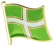 County & Region Flag of England Great Britain UK United Kingdom Devon Pin