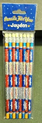 PACK OF 8 PERSONAL NAME PENCILS - JAYDEN
