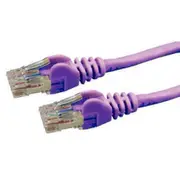 Dynamix PLP-C6A-0 0.5m Cat6 Purple UTP Patch Lead (T568A Specification) 250MHz 24AWG Slimline Snagless Moulding with Unshielded Gold Plate Connector. [PLP-C6A-0]
