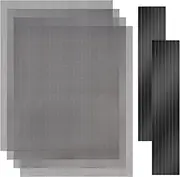 [4 Pack] 400x300mm DIY PC Case Dust Filter, 1.2mm Hole, PVC Dustproof Mesh Filter Cover with Magnetic Strip for Computer PC Case