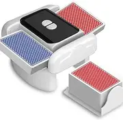 Holwim Automatic Card Shuffler 1-2 Decks, Rechargeable Portable Card Shuffler, Electric Playing Cards Shuffling Machine with Auto/Manual for Poker, UNO, Blackjack, Texas Hold'em, Skip-Bo (Black)