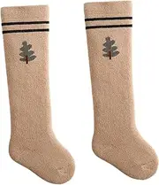 [OATIPHO] 1 Pair Newborn Socks Slippers Socks Warm Winter Socks High Sock Long Socks Breathable Socks Non-slip Socks Thickened Stockings Children Socks Leg Warmers