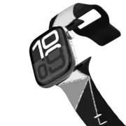 Apple Watch Series 10 (46mm) Impact Band Geometrical black white gray silver glitter abstract pattern