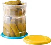 Hourglass Pickle Jar,Olive Hourglass Container | Airtight Olive Hourglass Container, Food-Grade Pickle Storage Keeper With Strainer For Gherkins, Cucumbers