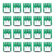 10 Pcs Female Connector USB Type C Board with PCB Converter Board for Data3348