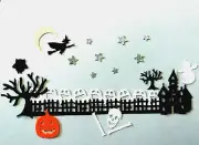 MONSTEROUS LOT! HALLOWEEN SILHOUETTE DIE CUT/ CUTS FENCES, GHOSTS, WITCHES, MORE