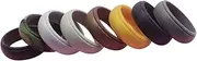 [LIFKOME] Rings Men 8pcs Silicone Ring Set Men's Silicone Wedding Flexible Sports for Anniversary Birthday