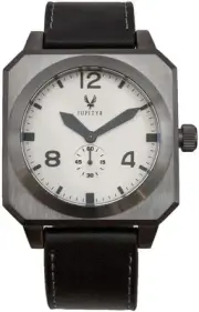 JUPITYR Men's Ganymede Leather Wrist Watch | Gunmetal Silver Analog Dial