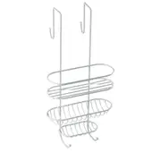 Urban Lines 27x54cm Over Door Metal Shower Caddy Hanging Storage Rack White