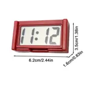 Car Dashboard Digital Clock ` Small LED Clock Vehicle Adhesive Time Mini Q6B5