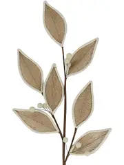 Burlap Berry Tree Branch Decorative Christmas Long Stem - 26cm Wide