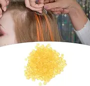 100g Keratin Glue Granules Beads, Hot Fusion Extensions Tool for Hair Extensions, Transparent Yellow Keratin Glue Granules Beads Fusion Hair Tool for Wig I Tip Hair Extensions