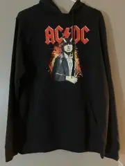 NWT AC/DC "Highway to Hell" Black Pullover Hoodie Sweatshirt Unisex Men’s Sz M