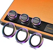 (2 Set) for ZTE Nubia RedMagic 10 Air 5G Camera Lens Protector, Scratch-Resistant HD Clarity Ultra-Thin 9H Tempered Glass with Aluminum Edging, Individual Metal Lens Cover (Color)