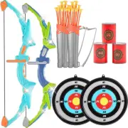 VEVOR Bow and Arrow Set for Kids, 2 Pack LED Light Up Archery Set with 20 Suctio