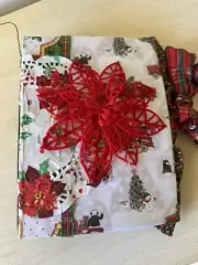 Handmade Junk Journal Christmas Flower scrapbooking