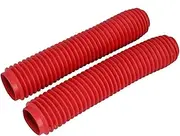 Motorcycle Front Shock Covers Motorcycle Front Rubber Fork Boots Gaiters Sleeve Fit for Honda CR125 CR150 CR250 CR500 CRF230 CRF250R CRF250X CRF450R CRF450X Fork Guards(Red)