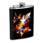 Fire Ice Explosion Em1 Flask 8oz Stainless Steel Hip Drinking Whiskey