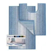 Bathroom Rugs Sets 2 Piece, Toilet Rugs U-Shaped, Contour Bath Mat Rugs Set f...