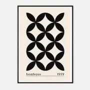 Galrie Bauhaus 1919 Classic Geometric Art Print for Modern Interiors, Black Frame, A0 84 x 119cm (33 x 47inch)