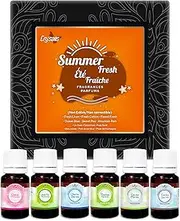 Crysalis Summer fresh Gift set of essential oils for Aroma, Diffusers, Soap making, Bath Bombs | 10ml Pack of 6