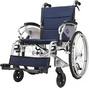 Wheelchair Manual Wheelchair for Adults W/ 22 Inch Large All Terrain Wheels Lightweight Wheelchair W/Flip Up Armrest Transport Chair Mobility Aid for Elderly Driving Trolley