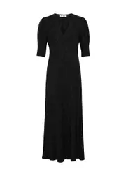 Rixo Zadie Jacquard Woven Maxi Dress - Black - 10 (UK 10 / S) 10 (UK 10 / S)