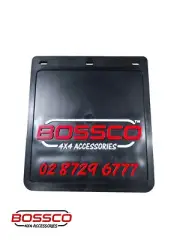 BOSSCO 250 x 230mm Black Mudflap Mud Flap Splash Guard For Trays - Pair