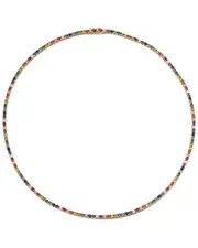 Nephora 14K 0.64 ct. tw. Rainbow Sapphire Rainbow Tennis Necklace