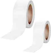 GANAZONO 2Rolls Round Adhesive Sealing Stickers Transparent Labels for Present Boxes Candy Bags and Party Favors Multipurpose Stickers for Home and Store