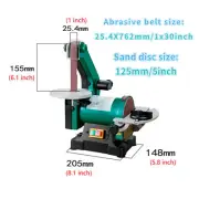 220V 370W New Small Belt Sander Sharpener Polishing Grinding Disc Belt Polisher