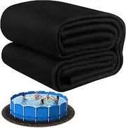 TIXANF 300G/M² Thicker 21FT Pool Liner Pad,Seamless Above Ground Pool Liner,Pre-Cut Heavy Duty Round Pool Liner Pad, Durable Geotextile Material,Puncture Protection,Extend Liner Life(Black)