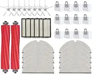 [Jodriva] for Roborock, Q7 Max,Q7 Max+,Q7 Plus,T8 Hepa Filter Robot Vacuum Cleaner Spare Parts Main Side Brush Mop Cloth Dust Bag Robot Vacuum Accessory Kit(38pcs)