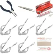 Bead Tip Kit - Pliers, Tweezers, Cement, 5 Bead Tips & Pink Bead Cord #4