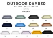 STYLE 6 - Outdoor Daybed Same Pipe Mattress Pillow Insert Cover Complete Set